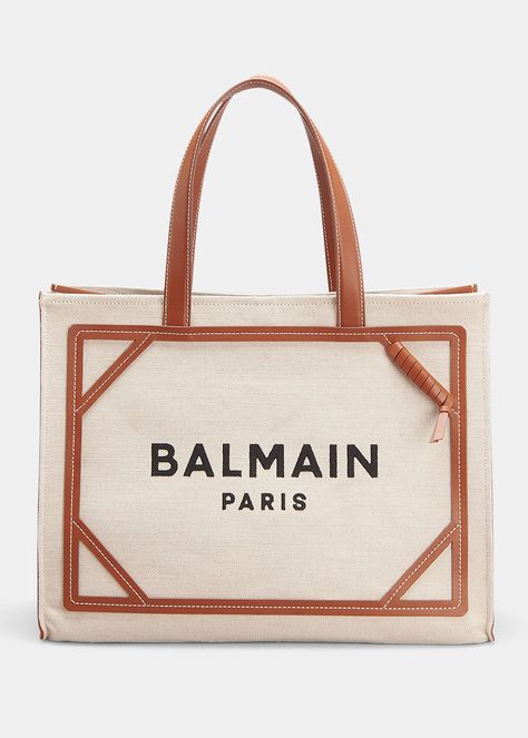 Shop or share your style of the product on ModeSens! Balmain "B Army" tote bag in cotton, linen, and calf leather Flat shoulder straps Open top with hook closure; side snap closures Interior, one flap pouch and one card slot Approx. 16.5"H x 13.3"W x 5.9"D Spot clean Made in Italy Wool Tote Bag, Balmain Bag, Wool Tote, Beige Tote, Luxury Bags Collection, Grocery Tote Bag, Handbag Essentials, Side Snap, Accessories Bags Shoes