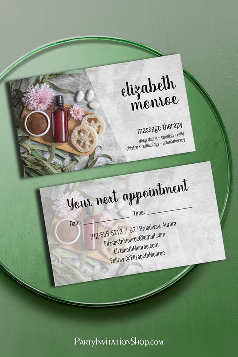 Massage Therapist Appointment Cards Therapy Business Cards, Massage Therapy Business Cards, Therapy Business, Massage Therapy Business, Best Massage, Loyalty Cards, Appointment Cards, Visiting Card, Loyalty Card