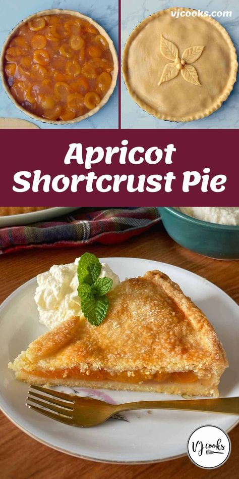 Frozen Apricot Recipes Desserts, Apricot Fried Pies Recipe, Fried Apricot Pies, Apricot Tarts Mini, Apricot Custard Tart, Dried Apricot Pie, Apricot Pie, Shortcrust Pastry Recipes, Chocolate Cobbler