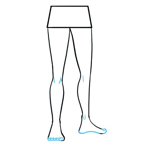 How to Draw Legs – Really Easy Drawing Tutorial Legs Drawing Sketches, Legs Tutorial Drawing, Color Ideas For Hair, How To Draw Anatomy, Legs Tutorial, Cartoon Legs, Draw Anatomy, Name Tattoo On Hand, Legs Drawing