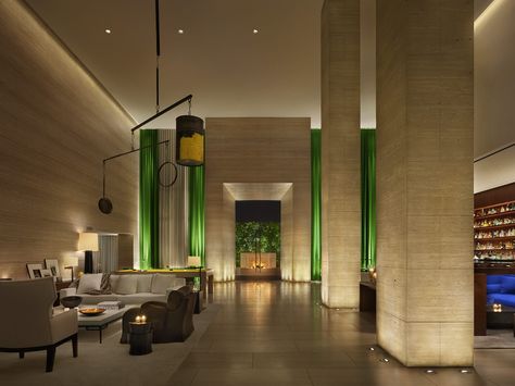 Gallery (West Hollywood) | EDITION Hotels Ian Schrager, Edition Hotel, Village Hotel, Glass Curtain Wall, Glass Curtain, Lobby Bar, Restaurant Architecture, Restaurant New York, Luxury Boutique Hotel