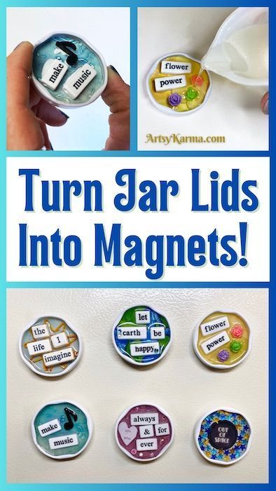 Have extra mason jar lids collecting dust? Dive into this resin craft project and transform them into stylish, functional fridge magnets! My step-by-step DIY guide will show you the ropes, giving you a unique and practical addition to your kitchen decor. Fridge Magnets Diy Homemade, Diy Resin Magnets, Mason Jar Lids Diy, Diy Magnets Fridge, Diy Fridge Magnets, Homemade Magnets, Mason Jar Lids Crafts, Jar Lid Crafts, Homemade Resin