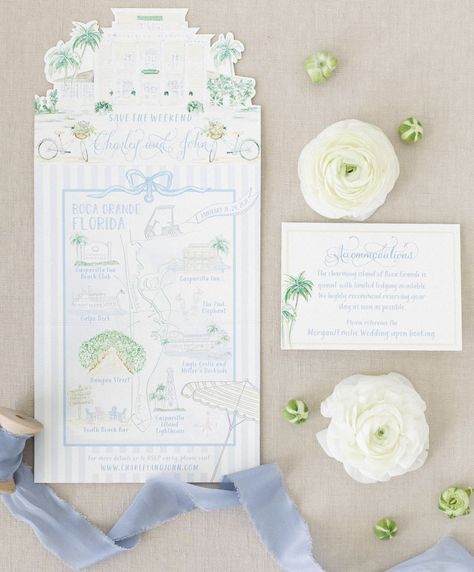 Boca Grande Florida, Gasparilla Island, Tropical Wedding Invitations, Garden Wedding Invitations, Tropical Wedding, Tropical Islands, Wedding Stationary, Wedding Invitation Suite, Florida Wedding