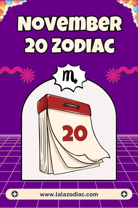 Those born on the November 20 zodiac are Scorpios, who possess dynamic traits with a victorious smile. With a fiercely strong-willed, this November birthday never give up until it’s the last choice, even bearing a lot of pain to know that in the end they really deserve it in any circumstances. Moreover, Scorpio born on the Nov 20 zodiac is an idealistic individual who brings a compassionate soul. November 13 Zodiac, September 21 Zodiac, Zodiac Sign For September, Zodiac Sign For October, August Zodiac Sign, 13th Zodiac Sign, Birthday Personality, Zodiac Signs Scorpio, Compatible Zodiac Signs