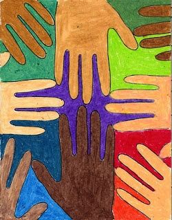 Hand Art Projects, Harmony Day, Collaborative Art Projects, Art Projects For Kids, Classroom Projects, Art Activity, Art Patterns, Animals Art, Winter Animals