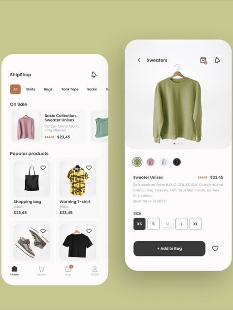 App Mobile Design, Ecommerce Ui Design, E-commerce App, App Design Layout, Ux App Design, Ecommerce App, Ui Ux App, Mobile App Design Inspiration, App Interface Design