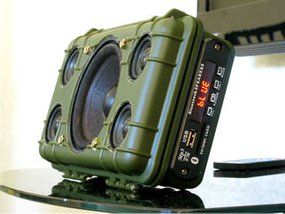 DIY Tough Bluetooth Boombox (Lasts 20hrs!): 12 Steps (with Pictures) Bluetooth Speakers Diy, Diy Boombox, Tin Projects, Diy Bluetooth Speaker, Speaker Projects, Military Man, Diy Tech, Wrangler Accessories, Boom Box