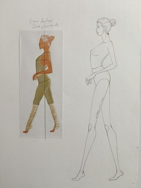 Side Croquis, Side Pose Illustration, Female Body Side View, Side View Poses, Side Poses, Female Croquis, Fashion Model Drawing, Croquis Fashion, Fashion Illustration Poses