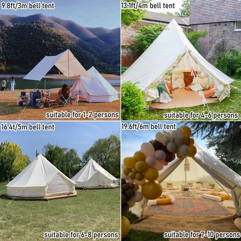 Amazon.com : Outdoor Family Camping Safari Glamping Tent Waterproof Luxury 3/4/5/6M Yurt Bell Tent with Mesh Screen (Off White Oxford Tent, 6M Bell Tent) : Sports & Outdoors Safari Glamping, Tent For Family, 5m Bell Tent, Luxury Yurt, Glamping Tent, Hunting Camp, Stainless Steel Lunch Box, Mesh Door, Bell Tent