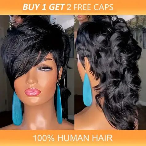 Shaved Side Lace Wig, Mullet Wigs For Black Women, Older Black Woman Hairstyle, Black Women Mullet Hairstyles, Mullet Wig, Mohawk Styles, Wig Shop, Mullet Haircut, Braid Wig