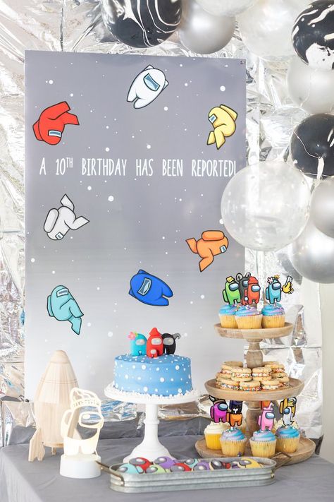 Among Us Birthday Party Ideas, Among Us Birthday Party, Boys Birthday Party Games, Among Us Birthday, Among Us Game, 7th Birthday Party Ideas, Gus G, Bday Party Kids, Vero Beach Florida