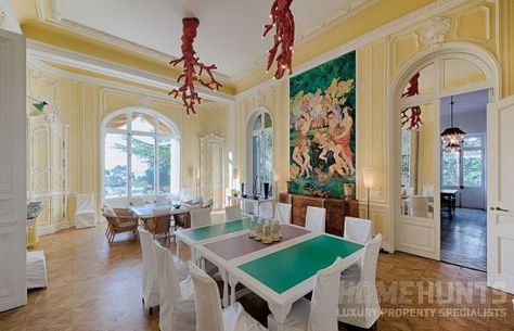 Property For Sale, Provence, Ideal Home, Valance Curtains, Luxury Homes, Real Estate, Dining Table, Curtains, Furniture