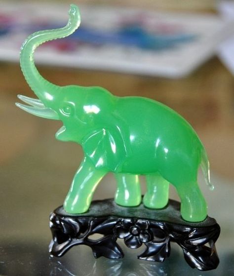 Vintage faux jade elephant figurine with raised trunk Jade Elephant, Marble Elephant Statues, Elephant Figurines Home Decor, Painted Elephant Figurine, Brass Elephant, Reference Board, Chinese Bronze, Chinese Turqouise Blue Ceramic Figurines, Elephant Decor