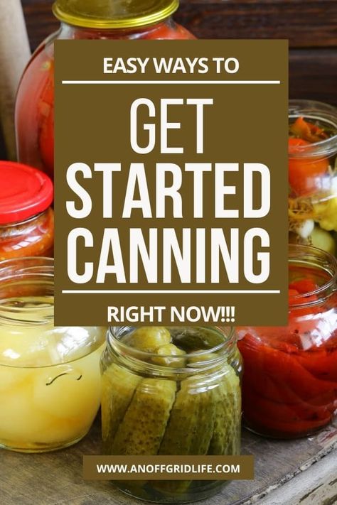 Food For Winter, Food For Beginners, Canning For Beginners, Water Bath Canning Recipes, Canning And Preserving, Can Food, Canning 101, Canning Pickles, Easy Starters