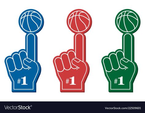 Foam Finger, Fan Hand, Hand Gloves, Basketball Fans, Number 1, Peace Gesture, Adobe Illustrator, 1st Birthday, Vector Free