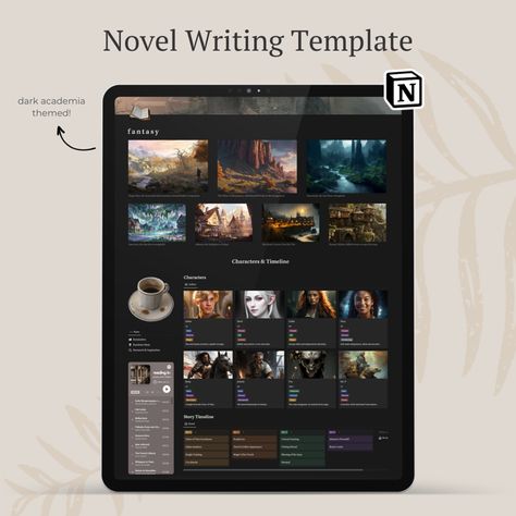 Novel/Book Writing Digital Notion Template (Dark Academia Themed) - Caffiend's Ko-fi Shop - Ko-fi ❤️ Where creators get support from fans through donations, memberships, shop sales and more! The original 'Buy Me a Coffee' Page. Writing Templates, Notion Template, Visual Board, Content Calendars, Book Writing, Novel Writing, Writing A Book, Dark Academia, The Past