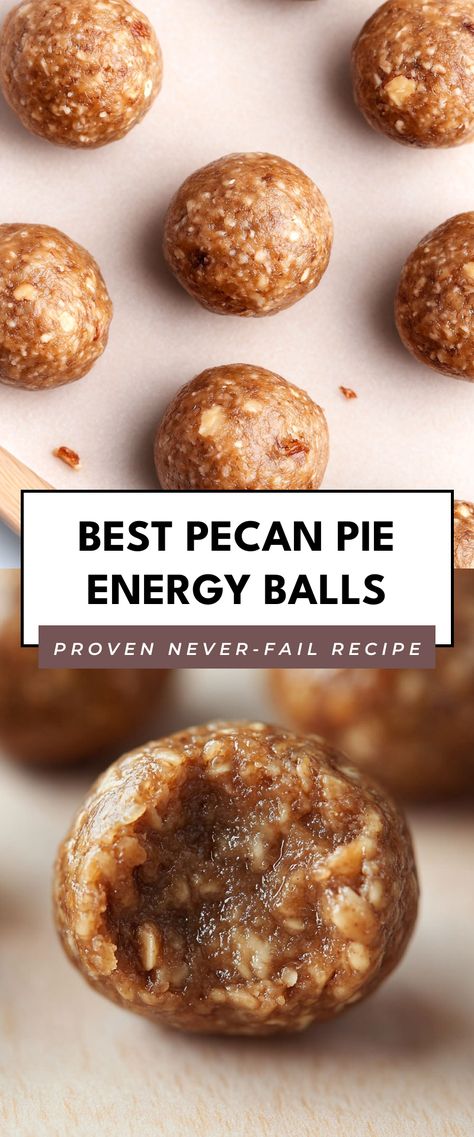 Image for Best Pecan Pie Energy Balls Pistachio Balls Energy Bites, Holiday Protein Balls, Christmas Energy Balls, Pecan Recipes Healthy, Healthy Pecan Pie, Date Energy Balls, Pecan Pie Balls, Protein Sweets, Pecan Desserts Recipes