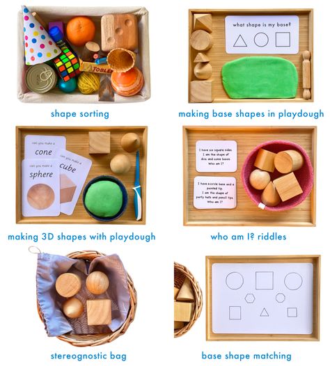 Shape Sorting Activities, Montessori Activities Preschool, Montessori Lessons, Teaching Shapes, Shape Sort, Homeschool Preschool Activities, Preschool Units, Montessori Toddler Activities, Montessori Math