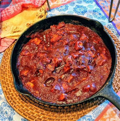 Grandma's Traditional Mexican Red Chili Pork Pork Red Sauce, Red Chili Recipes Mexican, Red Chili Pork Recipes, Pork Red Chili Recipes, Pork In Red Sauce Mexican, Red Pork Chili, Mexican Pork Chili, Red Chili Pork, Mexican Red Chili