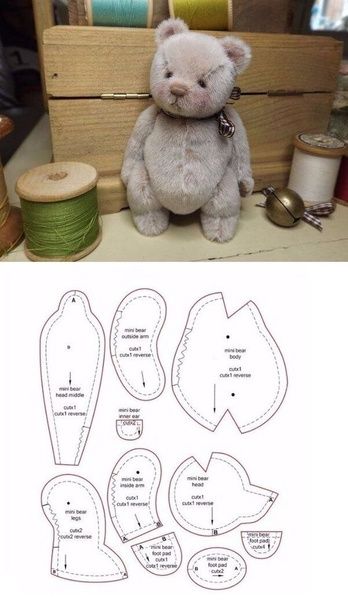 Sewn Dolls, Bear Patterns Sewing, Teddy Bear Patterns Free, Diy Teddy Bear, Memory Bears Pattern, Bear Patterns Free, Teddy Bear Sewing Pattern, Soft Toy Patterns, Cute Sewing Projects