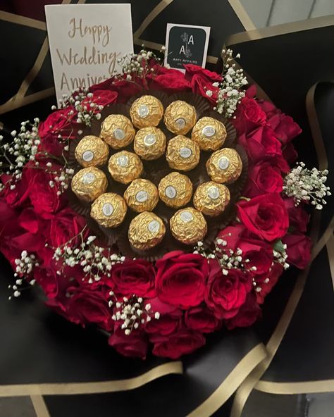 A symphony of love, composed of petals and chocolates. . . Bouquet of 60 roses and chocolates ! . DM to order . Customization available . . #artyaffairs #arty #rosebouquet #60roses🌹 #redrosebouquet #chocolaterosebouquet #chocolateflowerbouquet #bouquet #giftbouquet #Bouquets #hyderabadartists #hyderabadgifts #giftsforher #anniversarygift #anniversarypresent #weddinggifts #weddingbouquet Chocolate Flowers Bouquet, Red Rose Bouquet, Gift Bouquet, Happy A, Anniversary Present, Rose Bouquet, Red Rose, Chocolates, Bouquets