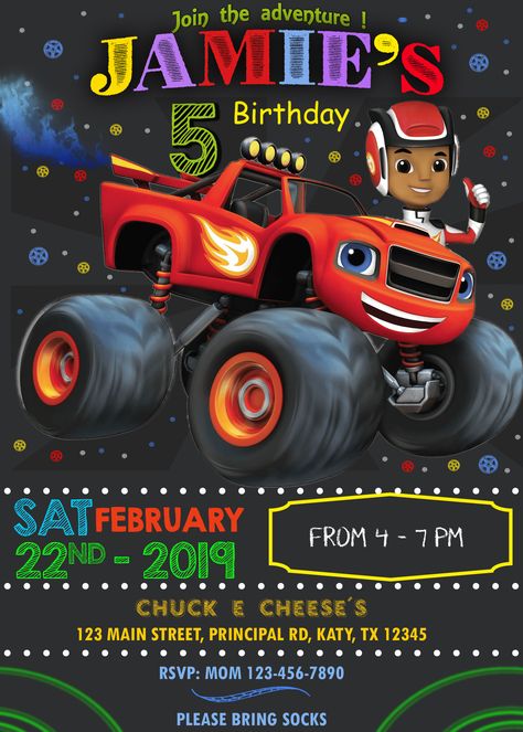 Blaze And The Monster Machines Birthday Printables, Blaze Birthday Party Ideas, Blaze And The Monster Machines Birthday, Blaze Invitations, Blaze Birthday Party, Blaze Party, Blaze And The Monster Machines Party, Blaze Birthday, Blaze And The Monster Machines