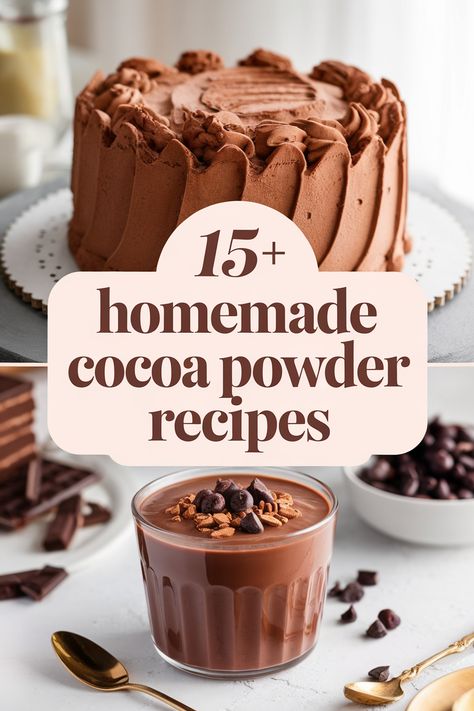 Satisfy your sweet tooth with these homemade cocoa powder recipes that are simply delicious. From rich brownies to creamy hot chocolate and decadent cookies these treats will make your taste buds dance. Perfect for family fun or cozy nights cocoa lovers will adore these easy ideas for any occasion. What Can I Make With Cocoa Powder, Baking With Cocoa Powder, Recipes With Hot Chocolate Powder, What To Make With Cocoa Powder, Cocoa Powder Recipes 3 Ingredients, Homemade Brownies With Cocoa Powder, Desserts With Cocoa Powder, Homemade Cocoa Powder, Decadent Cookies