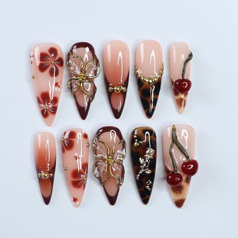 All Posts • Instagram Monarch Butterfly Nails Acrylics, Yellow And Navy Nails, Earthy Nails Designs Almond, Y2k Coffin Nails, Long Stiletto Nails Design, Cute Medium Length Nails, Gel X Almond Nails, Fall Nail Designs Almond Shape, Japanese Inspired Nails