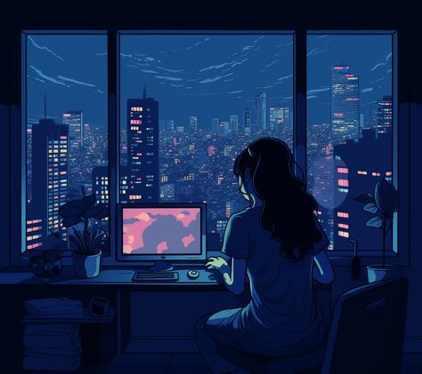 Anime Studying Wallpaper Laptop, Lofi Study Wallpaper, Studio Ghibli Scenery Landscape, Mariya Takeuchi, Animation Career, Ambient Art, Study Girl, Bff Poses, Amoled Wallpapers