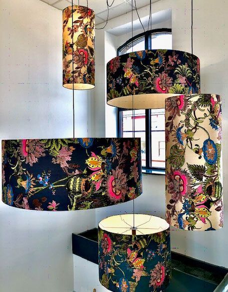 Upcycle Lampshade, Funky Lampshades, Fabric Lamps, Painted Lamp Shades, Printed Lampshades, Large Lampshade, Colorful Lampshades, Cloth Lampshade, Unique Lampshades