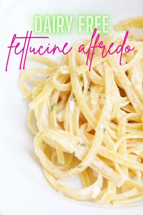 Non Dairy Pasta Dishes, Lactose Free Chicken Alfredo, Alfredo Sauce Recipe Dairy Free, Dairy Free Fettuccine Alfredo, Lactose Free Alfredo Sauce Recipe, Pasta Recipes Lactose Free, Lactose Free Alfredo Sauce, Dairy Free Alfredo Sauce Easy, Non Dairy Alfredo Sauce