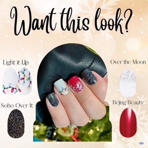 Holiday Nail Colors, Colorstreet Combos, Christmas Nail Colors, Nail Polish Painting, Nail Color Combos, Color Streaks, Autumn Nails, Fabulous Nails, Color Street Nails