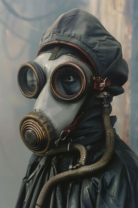 Nuclear Gas Mask, Futuristic Gas Mask, Hazmat Costume, Gas Mask Aesthetic, Gas Mask Costume, Metal Apocalypse, Gas Mask Art, 12 Monkeys, Polygon Modeling