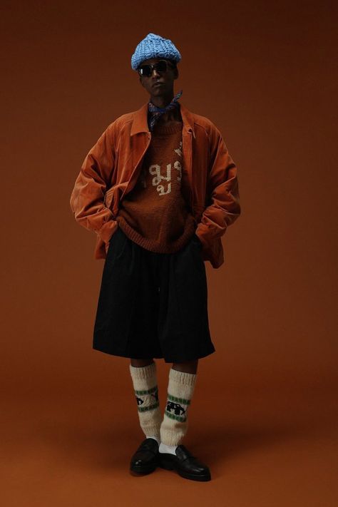 Outlander Magazine on X Classy Streetwear, Short Legs, 2023 Collection, Winter 2023, Wide Pants, Men's Collection, Outlander, Striped Shirt, Chambray