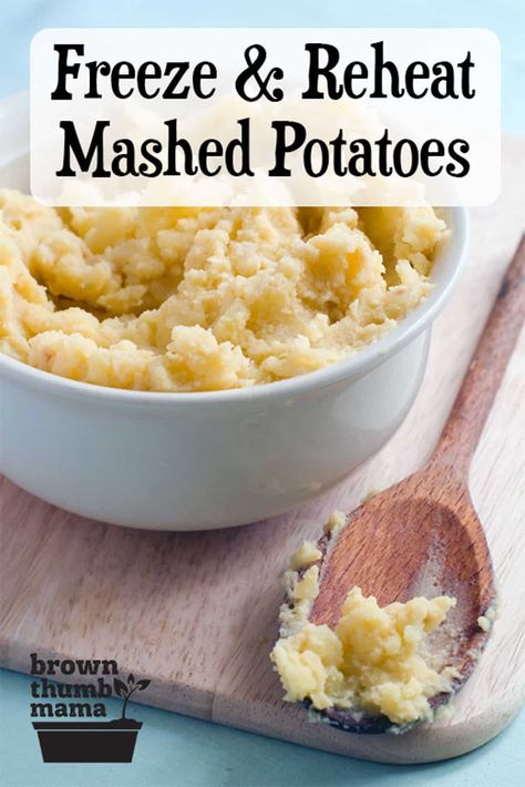 You can freeze and reheat mashed potatoes! Save time and prevent waste by freezing extra mashed potatoes using these easy tips. Freezing Mashed Potatoes, Frozen Mashed Potatoes, Reheat Mashed Potatoes, Freeze Sweet Potatoes, Homemade Mashed Potatoes, Freezable Meals, Mashed Potatoes Recipe, Frozen Potatoes, Raw Potato