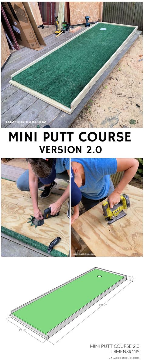 Put Put Golf Course Diy, Mini Golf Course Diy, Mini Golf Party, Outdoor Mini Golf, Portable Mini Golf, Mini Golf Games, Mini Putt, Diy Yard Games, Putt Putt Golf