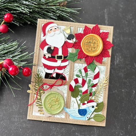 Spellbinders Wax Seals In Real Time + Christmas Card (Friday Live Replay) – Nichol Spohr LLC Seal Stamp Design, Nichol Spohr, Holly Tree, Spellbinders Cards, Christmas Bird, Seal Design, Christmas Icons, Christmas Truck, Wax Seal Stamp