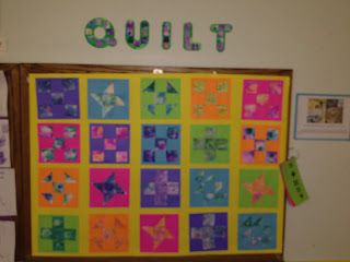 Love this quilt idea for all my pre-k kids to make a cohesive project! Art Unit, Big Puzzles, Perfect Job, Preschool Projects, Paper Quilt, Bulletin Board Ideas, Alphabet Crafts, Preschool Letters, Nursery School