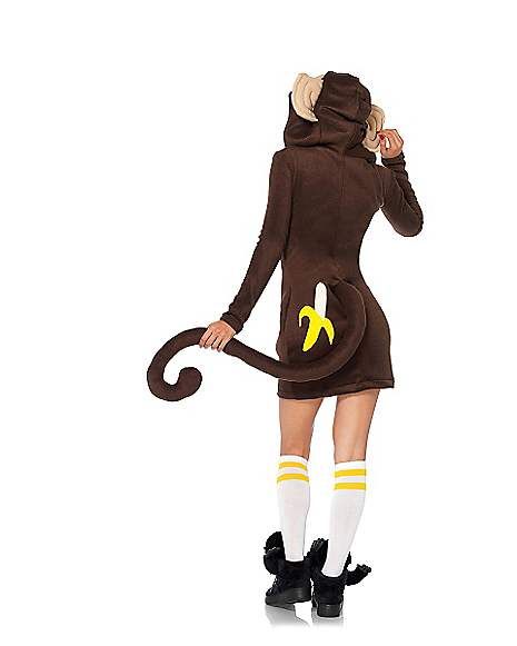 Adult Hooded Monkey Dress Costume - Spirithalloween.com Monkey Halloween Costume, Monkey Costume, Monkey Dress, Got Costumes, Monkey Costumes, Halloween Costumes To Make, Classy Girls Wear Pearls, Diy Halloween Costumes Easy, Animal Costumes