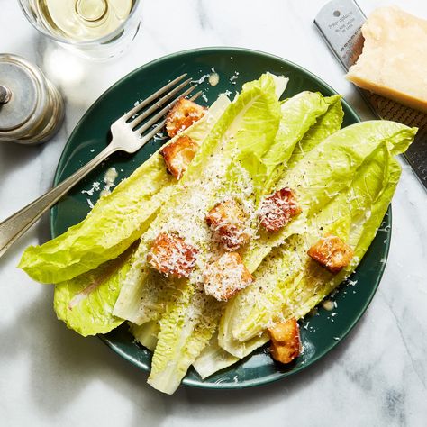 Classic Caesar Salad Recipe | Epicurious Caesar Recipe, Anchovy Recipes, Homemade Caesar Salad Dressing, Gourmet Magazine, Bbq Side Dishes, Classic Caesar Salad, Caesar Salad Recipe, Caesar Salad Dressing, Bbq Sides