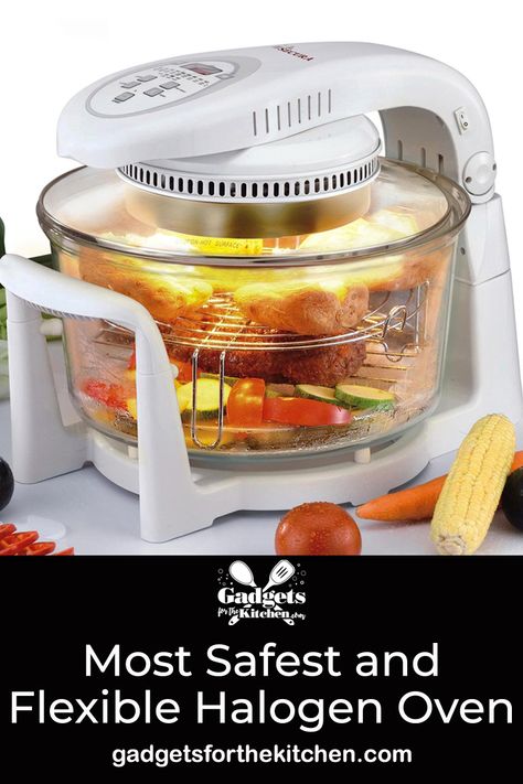 The Secura 798dh Infrared Turbo Halogen Oven is the safest and most flexible halogen ovens on the market. #gadgetsforthekitchen #kitchengadget #cookinggadget #securaturbogenoven #oven #bestoven #halogenoven #foodporn Halogen Oven Recipes, Convection Oven Recipes, Halogen Oven, Countertop Convection Oven, Rotisserie Oven, Low Fat Cooking, Convection Cooking, Countertop Oven, Oven Canning