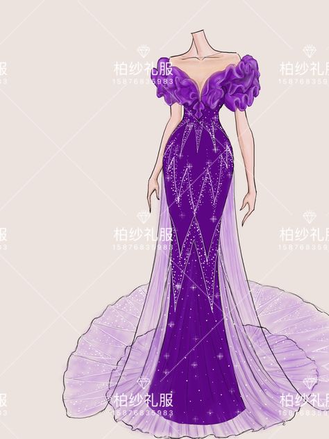 Party Dress Sketch, Modest Dress Design Sketches, Dress Drawing Easy, Wedding Cheongsam, Evening Dress Wedding, Beauty Pageant Dresses, Digital Fashion Illustration, Fashion Illustration Collage, Dress Illustration