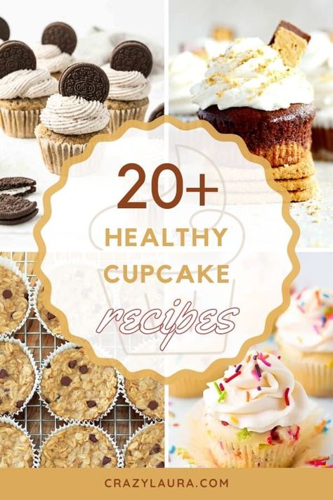 Healthy Birthday Cupcakes, Healthy Mini Cupcakes, Healthier Cupcakes, Low Calorie Cupcakes, Mini Cupcake Recipes, Healthy Cupcake Recipes, Heart Healthy Desserts, Easy Christmas Cupcakes, Sweet Potato Cupcakes