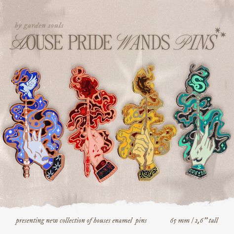 . Show your Hogwarts house pride with these stylish enamel pins. #harrypotter #housepride . #Baguette #Different_Hand_Poses #Enamel_Pins_Collection #Wand_Designs Different Hand Poses, Enamel Pins Aesthetic, Wand Designs, Enamel Pin Design, Hand Poses, Harry Potter Pin, Magic Wands, Enamel Pin Collection, Enamel Pin Badge