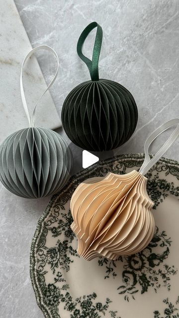 Wedding accessories for you on Instagram: "New Christmas baubles set ❤️❤️❤️ Order in my Etsy shop: https://www.etsy.com/listing/1753086294/christmas-ornaments-sage-paper-baubles  . .  . #christmas #christmasdecor #christmastree #scandyhome #scandydecor #baubles #ornaments #christmasinjuly #ecoornaments #etsyshop #etsystore" Paper Baubles, Scandi Christmas Decorations, Work Holiday Party, Baubles Christmas, Scandi Christmas, Christmas In July, Christmas Baubles, Holiday Party, Holiday Parties