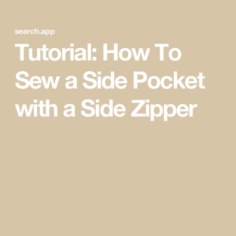 Tutorial: How To Sew a Side Pocket with a Side Zipper Tropical Fabric Prints, Teaching Sewing, Making Dresses, Sewing Blogs, Sewing Lessons, How To Sew, Circle Skirt, On The Side, Invisible Zipper