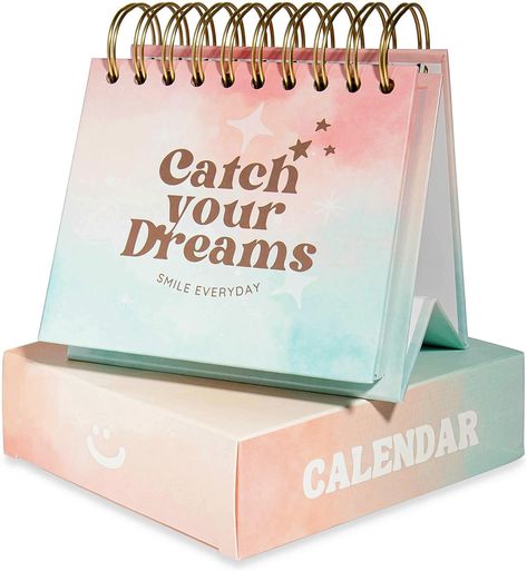 Quotes For Calendars, Desk Calendar Ideas, Affirmation Calendar, Motivational Calendar, Flip Calendar, Motivational Affirmations, Inspirational Decor, Mini Calendars, Desk Accessories Office