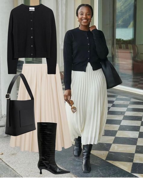 Winter maxi skirt outfit