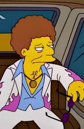 Disco Cartoon, Disco Stu, Lisa Simpson, The Simpsons, Bart Simpson, Fictional Characters