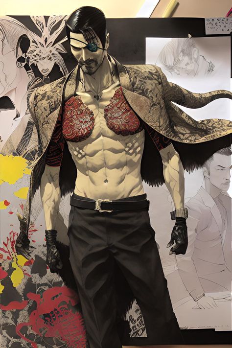 Yakuza Reference, Goro Majima Fanart, Majima Goro Fanart, Yakuza Outfit, Mad Dog Of Shimano, Yakuza Kiwami, Yakuza Anime, Majima Goro, Yakuza Game